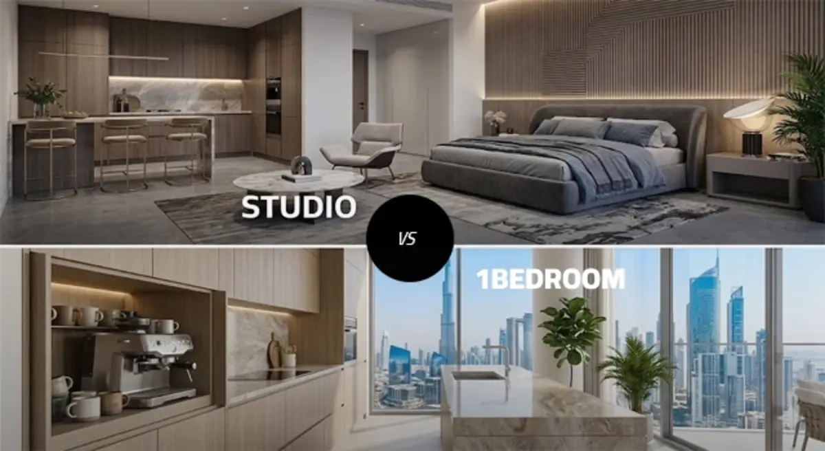 studio vs 1-bedroom apartment dubai