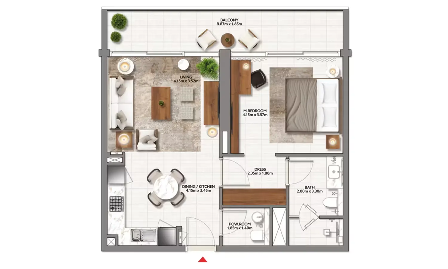 ادخل إلى الشقق الأنيقة في Mallside Residences