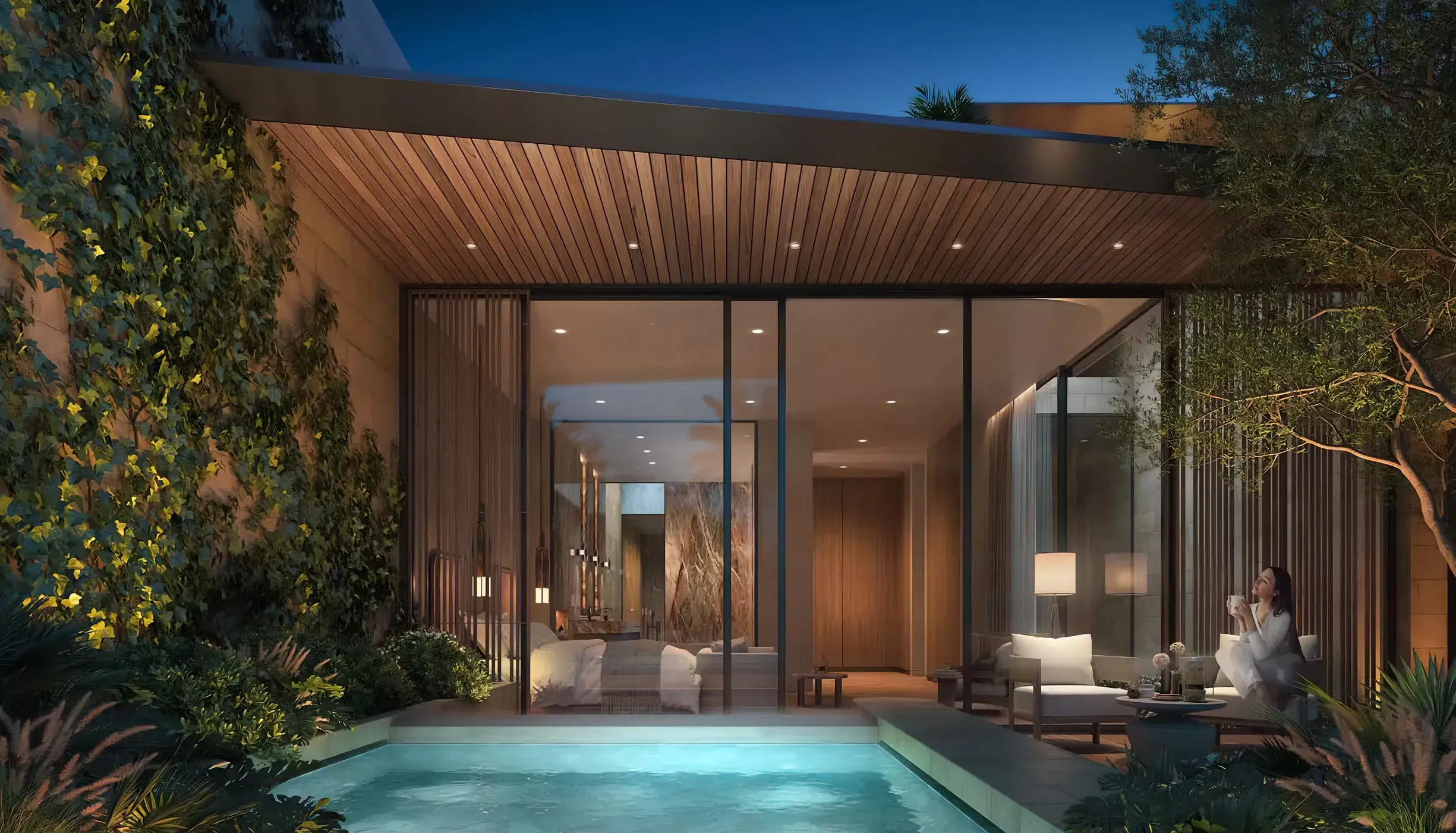 فلل فاخرة مكونة من 32 فيلا وشقق مائية في تلال الغاف