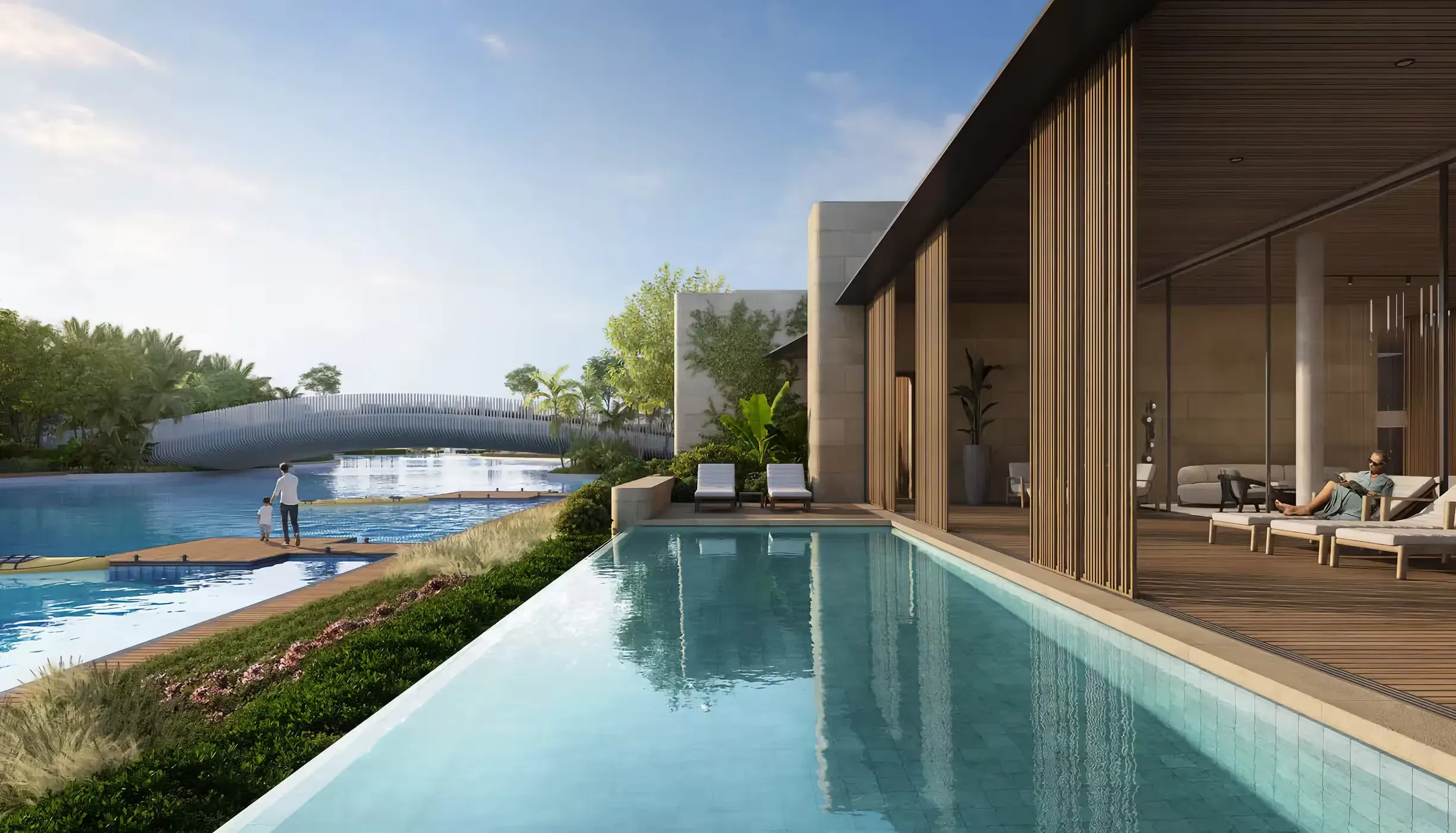 فلل فاخرة مكونة من 32 فيلا وشقق مائية في تلال الغاف