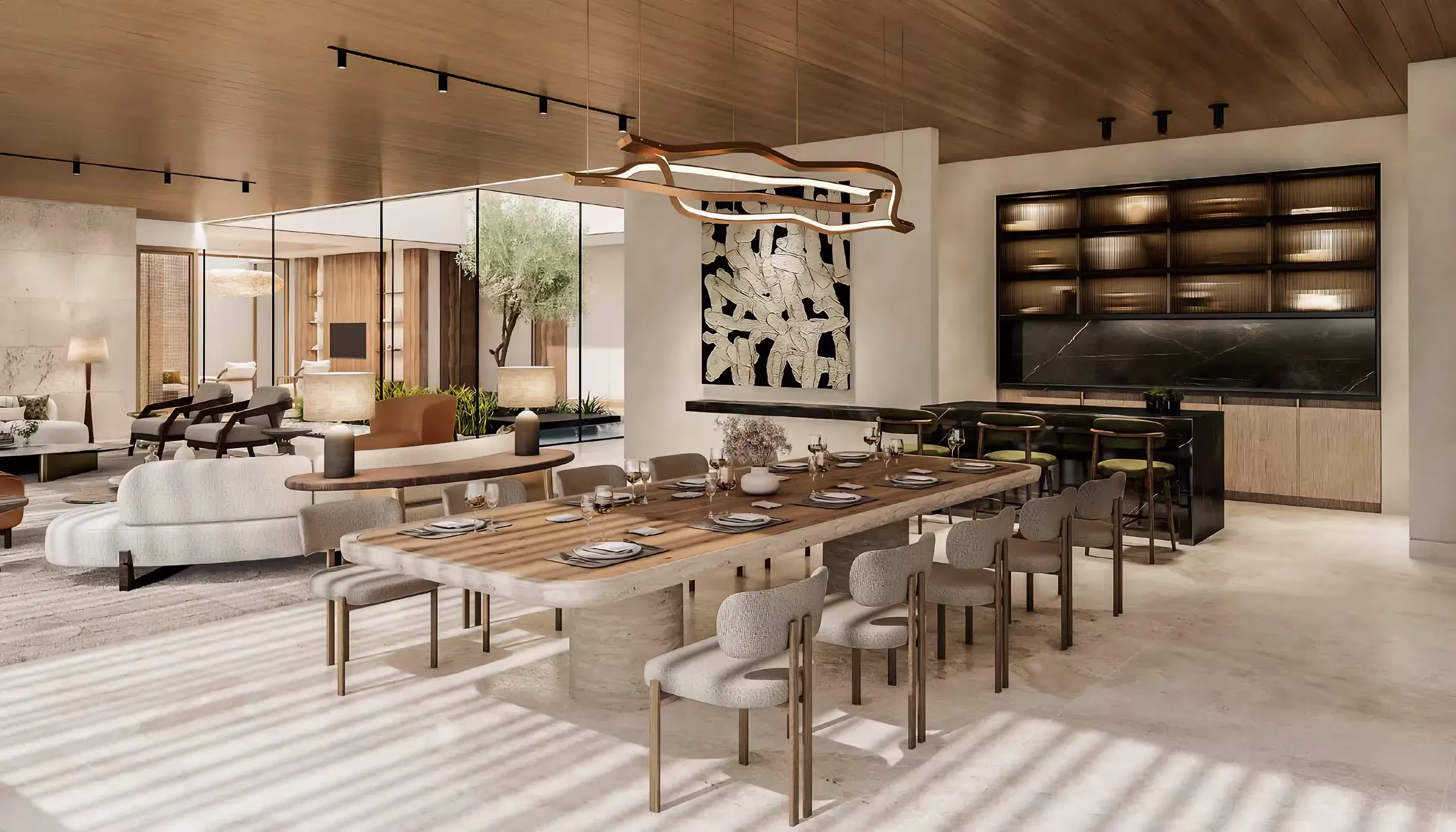 فلل فاخرة مكونة من 32 فيلا وشقق مائية في تلال الغاف