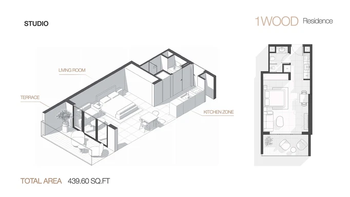 Резиденция 1WOOD в Jumeirah Village Circle (JVC)