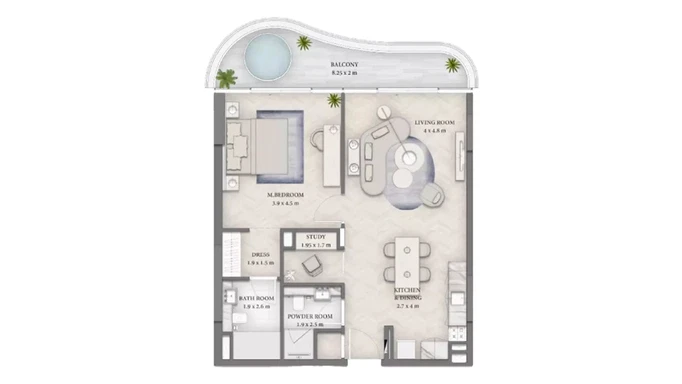 Beach Walk Residence 4 от Imtiaz на островах Дубая
