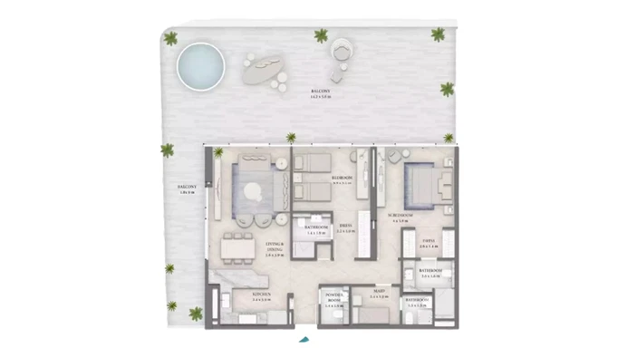 Beach Walk Residence 4 от Imtiaz на островах Дубая