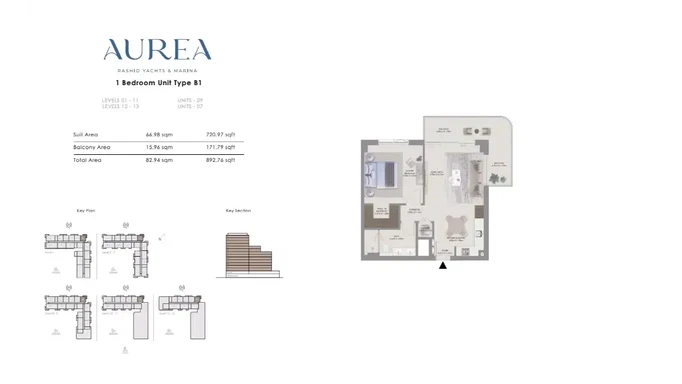 Aurea by Emaar в Rashid Yachts and Marina – элегантные апартаменты на берегу