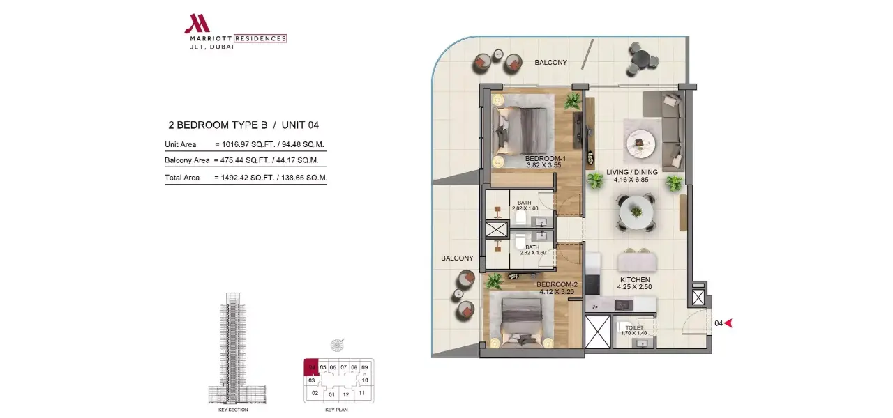 ماريوت ريزيدنسز جيه إل تي من سابا العقارية - معلم سكني مميز في أبراج بحيرة جميرا