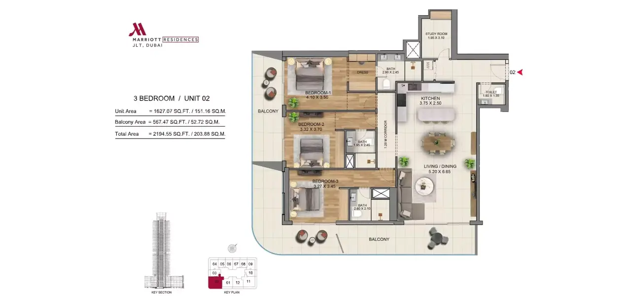 ماريوت ريزيدنسز جيه إل تي من سابا العقارية - معلم سكني مميز في أبراج بحيرة جميرا
