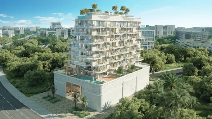 Жилой комплекс Meriden Beach Residences от Green Horizon Developments – жизнь на острове в Дубае, неподвластная времени.