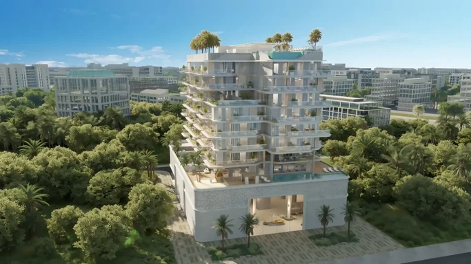 Жилой комплекс Meriden Beach Residences от Green Horizon Developments – жизнь на острове в Дубае, неподвластная времени.