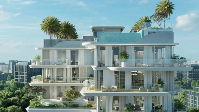 Жилой комплекс Meriden Beach Residences от Green Horizon Developments – жизнь на острове в Дубае, неподвластная времени.