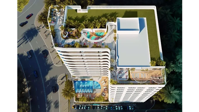 Aark Terraces в DubaiLand – роскошные апартаменты на заказ с собственными бассейнами