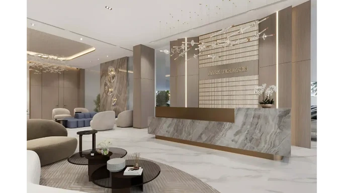 Aark Terraces в DubaiLand – роскошные апартаменты на заказ с собственными бассейнами