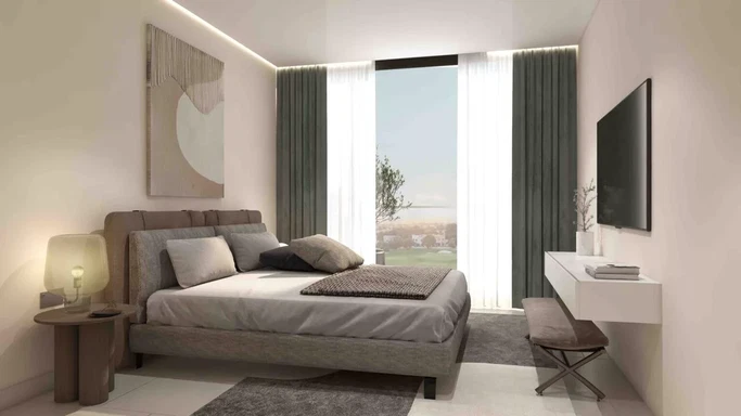 Поле для гольфа Condor Golf Links, 18 лунок, расположено в спортивном комплексе Dubai Sports City.